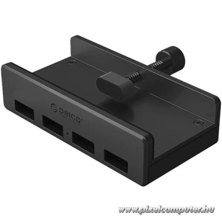Orico USB3.0 Hub - MH4PU-BK (4 port, Bemenet: USB-A, Kimenet: 4xUSB-A, rögzíthető, fekete)