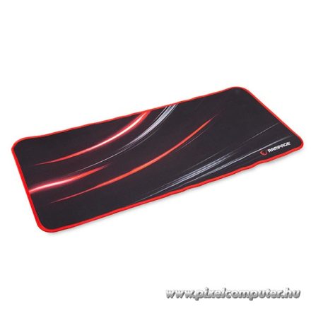 Rampage Egérpad - 300272 (300x700x3mm; fekete-vörös, vörös szegés)