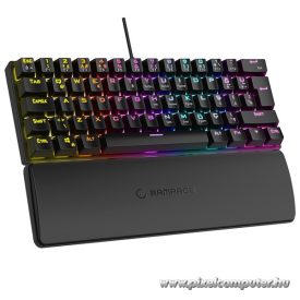   Rampage Billentyűzet - PLOWER K60 Black US (Vezetékes, Mechanikus, Blue switch, angol, fekete, RGB LED)