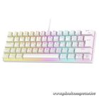 Rampage Billentyűzet - PLOWER K60 White US (Vezetékes, Mechanikus, Blue switch, angol, fehér, RGB LED)