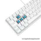 Rampage Billentyűzet - PLOWER K60 White US (Vezetékes, Mechanikus, Blue switch, angol, fehér, RGB LED)
