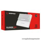 Rampage Billentyűzet - PLOWER K60 White US (Vezetékes, Mechanikus, Blue switch, angol, fehér, RGB LED)