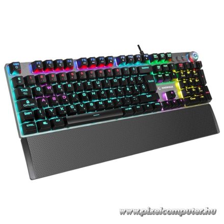 Rampage Billentyűzet - KB-R28 BLADE PLUS (Vezetékes, Mechanikus, Blue switch, magyar LED, N-key, USB)