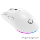 Rampage Vezeték Nélküli Egér - PROTE M5 PRO (Pixart PAW3395, Huano 80M, 2600DPI, 500mAh, 6 gomb, RGB, Type-C, fehér)