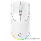 Rampage Vezeték Nélküli Egér - PROTE M5 (Pixart PAW3311, Huano 80M, 2400DPI, 400mAh, 6 gomb, RGB, Type-C, fehér)