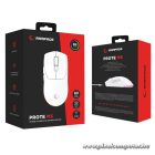 Rampage Vezeték Nélküli Egér - PROTE M5 (Pixart PAW3311, Huano 80M, 2400DPI, 400mAh, 6 gomb, RGB, Type-C, fehér)