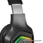 Rampage Fejhallgató - RM-K90 VECTOR (mikrofon, USB, 3,5 Jack, hangerőszabályzó, nagy-párnás, fekete)