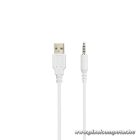 Rampage Fejhallgató - RM-K90 VECTOR (mikrofon, USB, 3,5 Jack, hangerőszabályzó, nagy-párnás, fehér)