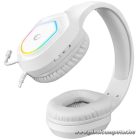 Rampage Fejhallgató - RM-K90 VECTOR (mikrofon, USB, 3,5 Jack, hangerőszabályzó, nagy-párnás, fehér)