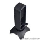 Rampage Fejhallgató állvány - RM-H66 GUARD (fekete, műanyag, USB HUB, Egérkábel tartó, RGB)
