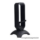 Rampage Fejhallgató állvány - RM-H66 GUARD (fekete, műanyag, USB HUB, Egérkábel tartó, RGB)