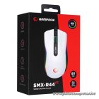 Rampage Egér Gamer - SMX-R44 V2 Macro (12800 DPI, 7 gomb, makro, RGB LED, 1,8m fonott kábel, fehér)