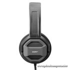 Snopy Fejhallgató - SN-101 BONNY Grey (stereo, mikrofon, 3.5mm jack, 1m kábel, fekete-szürke)