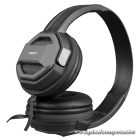 Snopy Fejhallgató - SN-101 BONNY Grey (stereo, mikrofon, 3.5mm jack, 1m kábel, fekete-szürke)