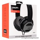 Snopy Fejhallgató - SN-101 BONNY Grey (stereo, mikrofon, 3.5mm jack, 1m kábel, fekete-szürke)