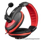 Snopy Fejhallgató - SN-4488 (mikrofon, 3.5mm jack, hangerőszabályzó, nagy-párnás, 2.1m kábel, fekete-piros)