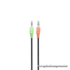 Snopy Fejhallgató - SN-4488 (mikrofon, 3.5mm jack, hangerőszabályzó, nagy-párnás, 2.1m kábel, fekete-piros)