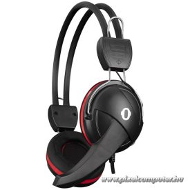   Snopy Fejhallgató - SN-88A (mikrofon, 3.5mm jack, hangerőszabályzó, nagy-párnás, 1.8m kábel, fekete-piros)