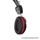 Snopy Fejhallgató - SN-88A (mikrofon, 3.5mm jack, hangerőszabályzó, nagy-párnás, 1.8m kábel, fekete-piros)