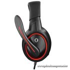 Snopy Fejhallgató - SN-GX1 ERGO Red (mikrofon, 3.5mm jack, hangerőszabályzó, nagy-párnás, 2.2m kábel, fekete-piros)