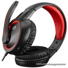 Snopy Fejhallgató - SN-GX1 ERGO Red (mikrofon, 3.5mm jack, hangerőszabályzó, nagy-párnás, 2.2m kábel, fekete-piros)