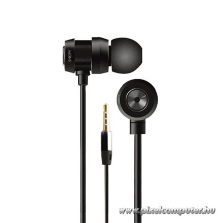 Snopy Fülhallgató - SN-J01 (mikrofon, 3.5mm jack, 1.2m kábel, fekete-kék)
