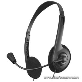   Snopy Fejhallgató - SN-660 Office (mikrofon, 3.5mm jack, hangerőszabályzó,  fekete)