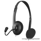 Snopy Fejhallgató - SN-660 Office (mikrofon, 3.5mm jack, hangerőszabályzó,  fekete)