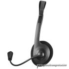 Snopy Fejhallgató - SN-660 Office (mikrofon, 3.5mm jack, hangerőszabályzó,  fekete)