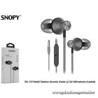 Snopy Fülhallgató - SN-J19 Gray (mikrofon, 3.5mm TRRS jack, 1.2m kábel, szürke)