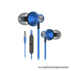 Snopy Fülhallgató - SN-J19 Blue (mikrofon, 3.5mm TRRS jack, 1.2m kábel, kék)