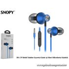 Snopy Fülhallgató - SN-J19 Blue (mikrofon, 3.5mm TRRS jack, 1.2m kábel, kék)