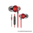 Snopy Fülhallgató - SN-J19 Red (mikrofon, 3.5mm TRRS jack, 1.2m kábel, piros)