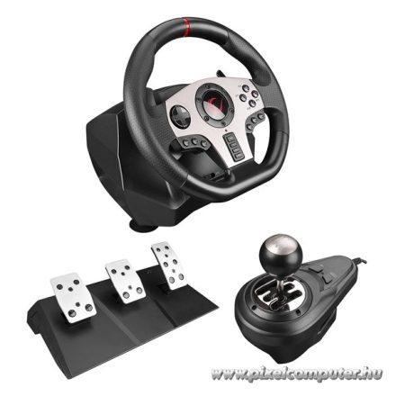 Rampage Gamer kormány - V902  (PC, 3 pedál+váltókar, vibrálás)