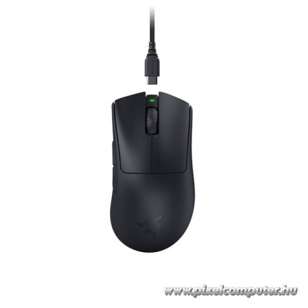 Razer Egér - DeathAdder V3 Pro (Optikai, 30000DPI, 5 gomb, harisnyázott kábel, fekete)