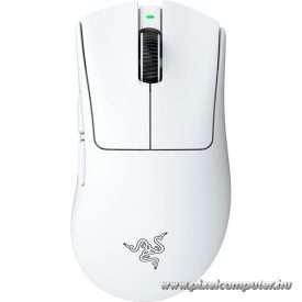   Razer Egér - DeathAdder V4 Pro White (Optikai, 45000DPI, 6 gomb, harisnyázott kábel, fehér)