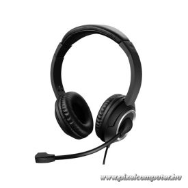   Sandberg Fejhallgató - MiniJack Chat Headset (mikrofon; 3,5mm jack; hangerő szabályzó; 1,8m kábel; fekete)