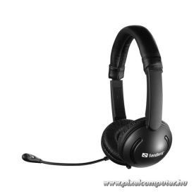   Sandberg Fejhallgató - MiniJack Chat Headset Saver (mikrofon; 3,5mm jack; hangerő szabályzó; 1,8m kábel; fekete)