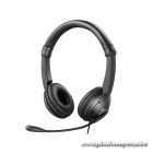 Sandberg Fejhallgató - MiniJack Chat Headset Saver (mikrofon; 3,5mm jack; hangerő szabályzó; 1,8m kábel; fekete)