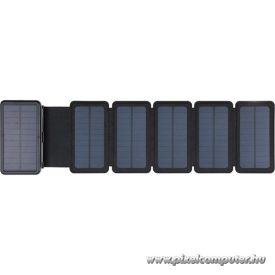   Sandberg Akkubank - Solar 6-Panel Powerbank 20000 (napelemes; kültéri; IPX4 cseppálló; LED lámpa; 2xUSB-A+USB-C)