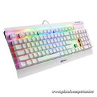 Sharkoon Billentyűzet Mechanikus - Skiller SGK3 White/Brown (Kailh Brown mechanika; Világítás; fehér; angol)