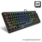 Sharkoon SKILLER SGK30 Mechanikus Billentyűzet Kék Kapcsolóval, RGB LED-del, USB Csatlakozóval, Teljes Anti-Ghosting Funkcióval, Fekete, Angol