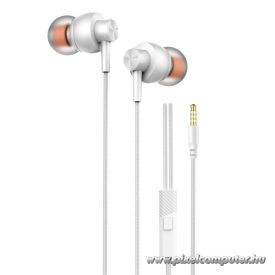 S-Link Fülhallgató - SL-KU180 (3,5 Jack, mikrofon, fehér)