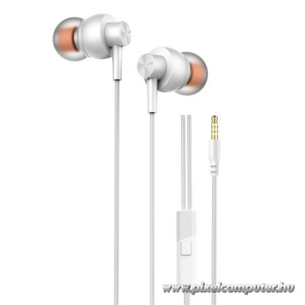 S-Link Fülhallgató - SL-KU180 (3,5 Jack, mikrofon, fehér)