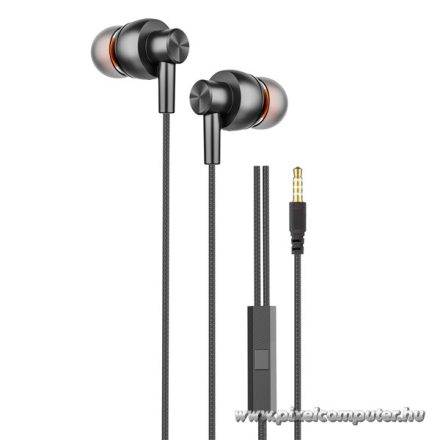 S-Link Fülhallgató - SL-KU180 (3,5 Jack, mikrofon, fekete)