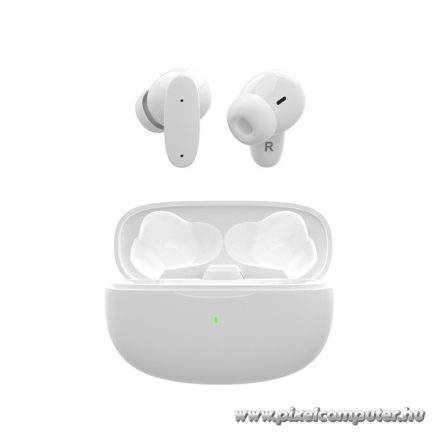 S-Link Fülhallgató Vezeték Nélküli - SL-TWS08 White (Type-C, 4x HD mikrofon, 40 óra, fehér)