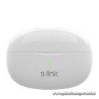 S-Link Fülhallgató Vezeték Nélküli - SL-TWS08 White (Type-C, 4x HD mikrofon, 40 óra, fehér)