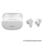 S-Link Fülhallgató Vezeték Nélküli - SL-TWS08 White (Type-C, 4x HD mikrofon, 40 óra, fehér)