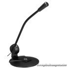 Snopy Mikrofon - SN-130 (3,5 Jack csatlakozó; 220cm kábel; állvány, fekete)