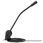 Snopy Mikrofon - SN-130 (3,5 Jack csatlakozó; 220cm kábel; állvány, fekete)